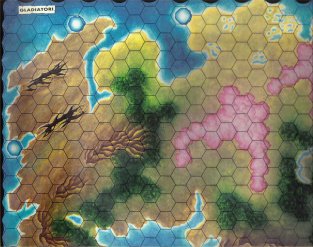 Warangel Accessory - Hexed Map of 1st Generation - Gladiators {Gladiatori} (England) by Angelo Porazzi Games